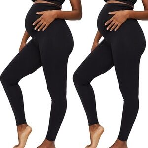 Motherhood Maternity Women's Essential Stretch Secret Fit Over the Belly Legging